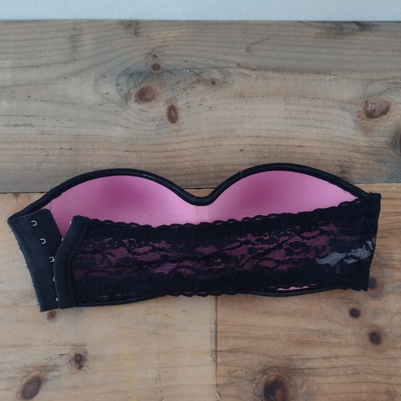 PINK Victoria's Secret Black Multiway Bandeau Size 34C - Picture 7 of 8